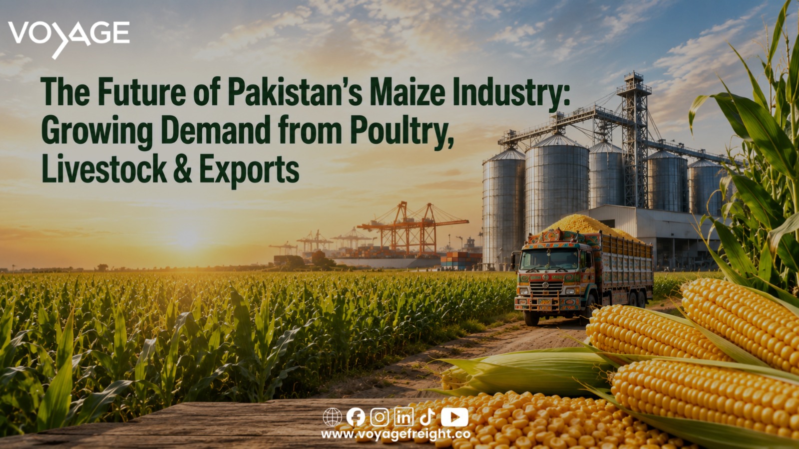 Fresh maize field in Pakistan