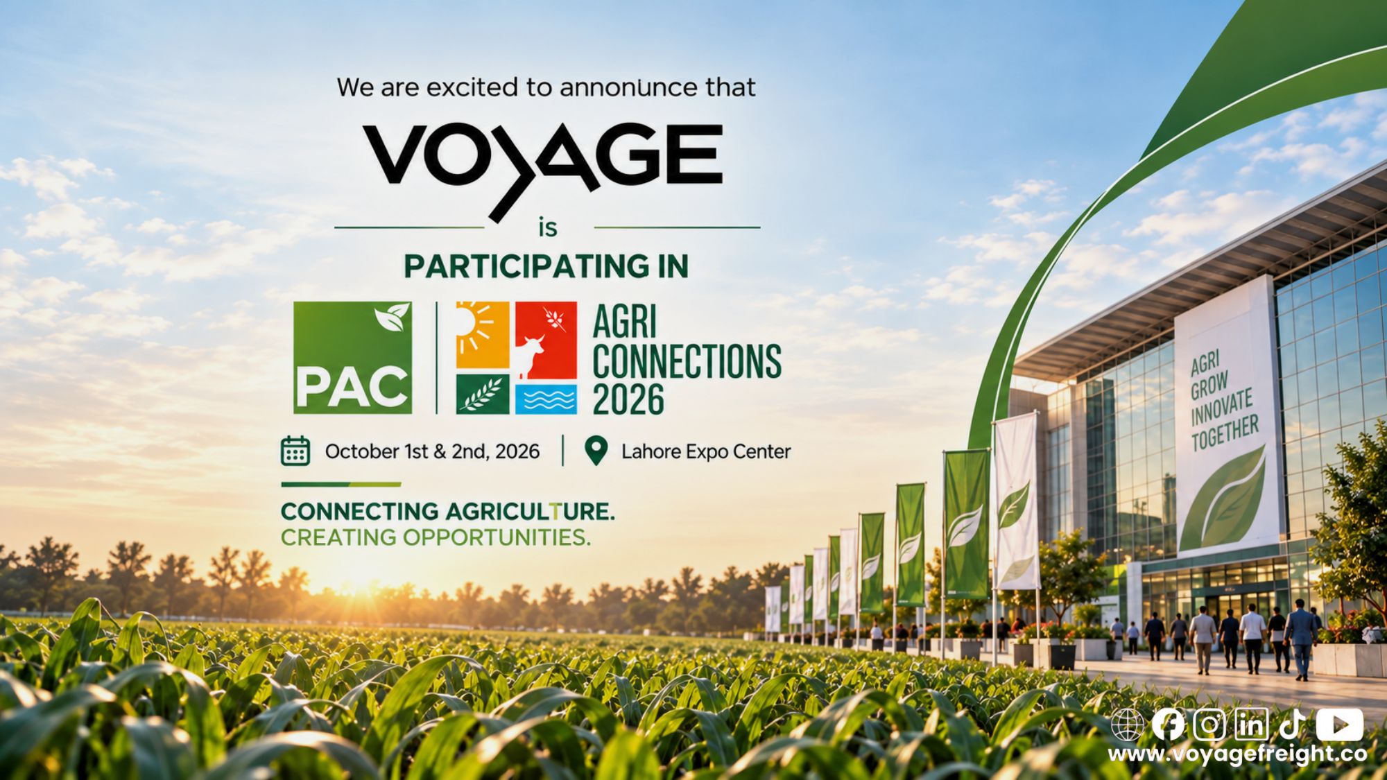 Voyage participating in Agri Connections 2026 at Lahore Expo Centre